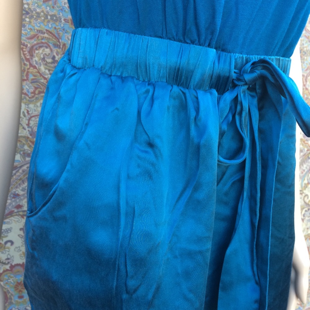 Jodi Arnold-The Limited Silk & Sequins One Shoulder Cocktail Mini dress, sz 4 - Picture 4 of 6